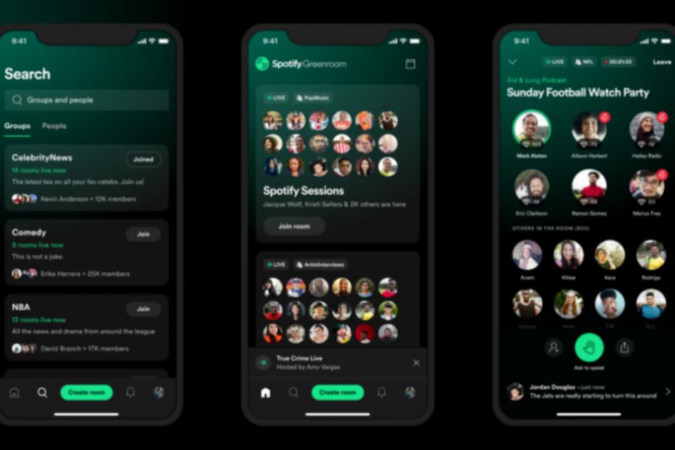 Spotify Live: Greenroom muda de nome e se integra ao app principal