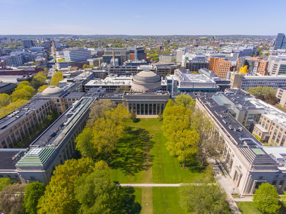 Aerial view of the Massachusetts Institute of Technology (MIT), where Feynman did his physics degree