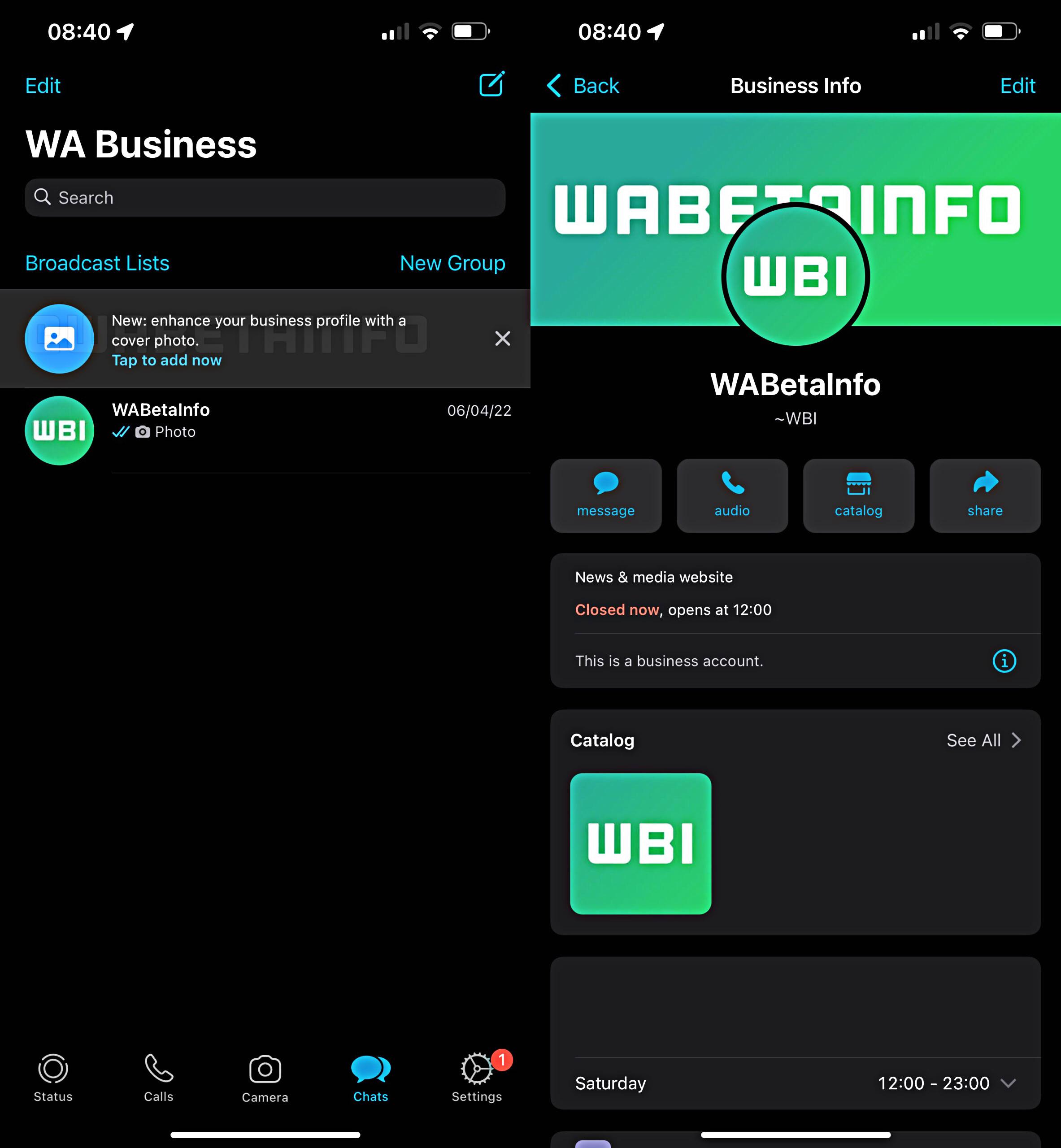 WhatsApp Business vai liberar fotos de capa para perfis comerciais