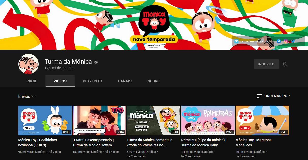 Canal da Turma da Mônica no YouTube