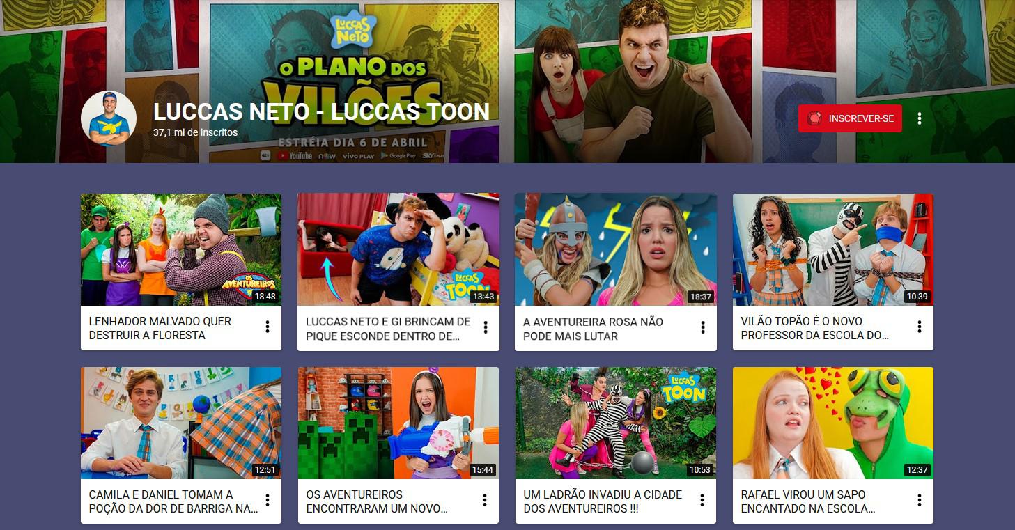 The Luccas Neto channel is one of the most watched channels in all of YouTube.