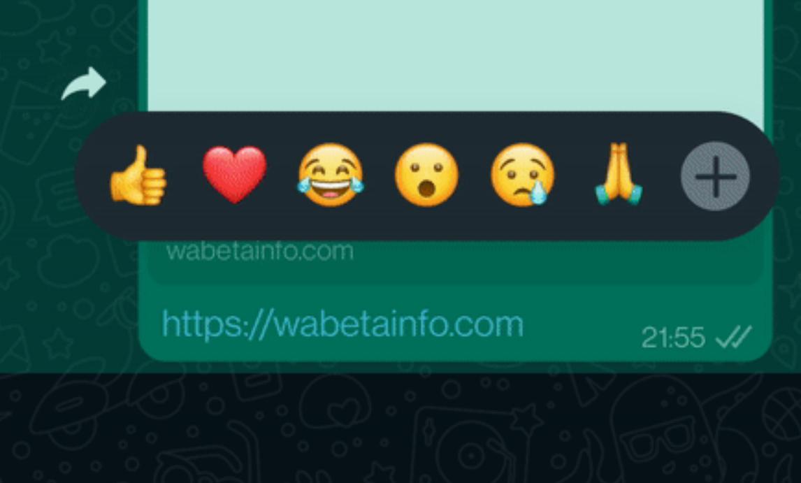 WhatsApp testa reações em mensagens com qualquer emoji