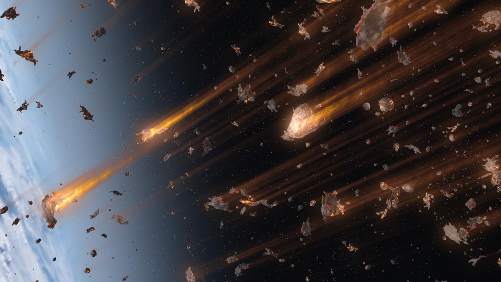 A queda de poeira estelar e meteoros pode ser a principal fonte de água de Mercúrio (Fonte: Shutterstock)