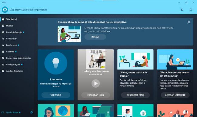 A Alexa para computador funciona nas versões 10 e 11 do Windows.