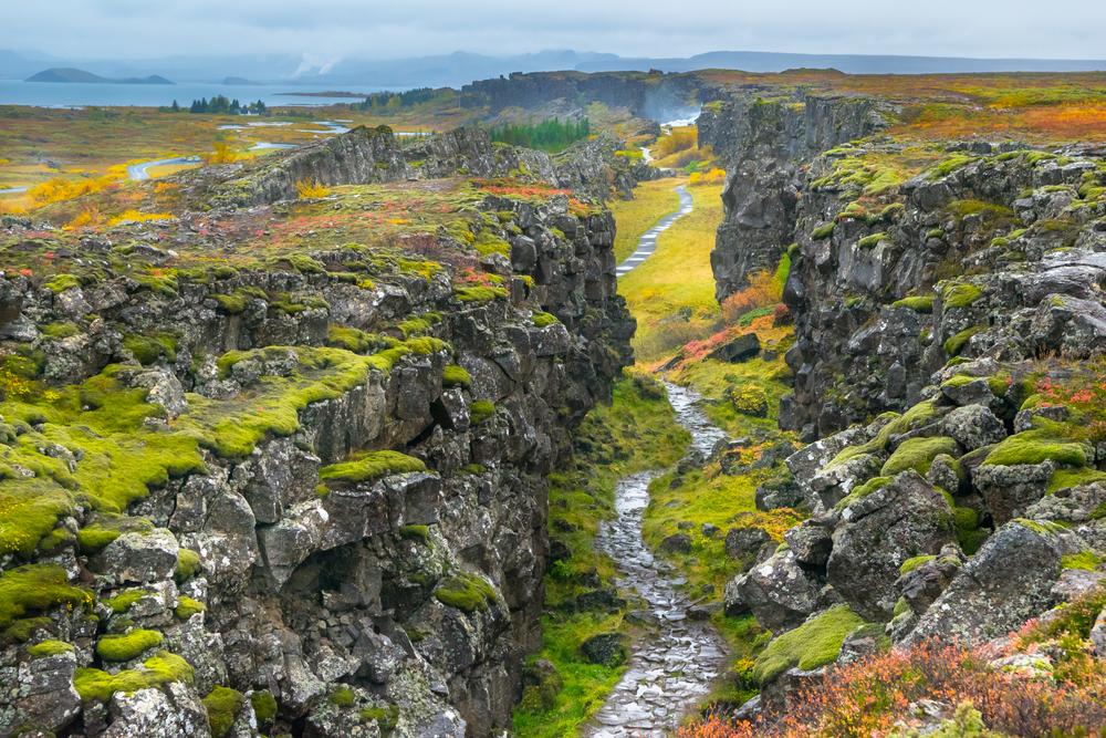 The movement of tectonic or tectonic plates is responsible for the formation of volcanoes and rifts like this (Source: Shutterstock)