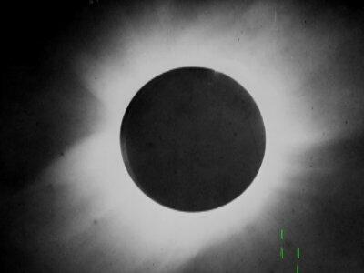 Sobral's solar eclipse proving the general theory of relativity (Source: Museu Nacional/reproduction)