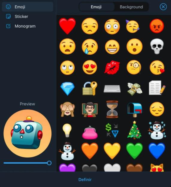 It will be possible to create Telegram avatars based on emojis