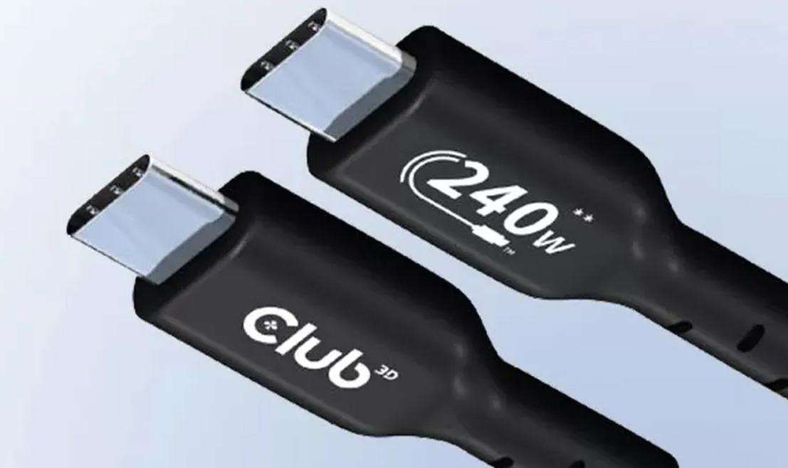 Veja os primeiros cabos USB-C no padrão 2.1 com 240W