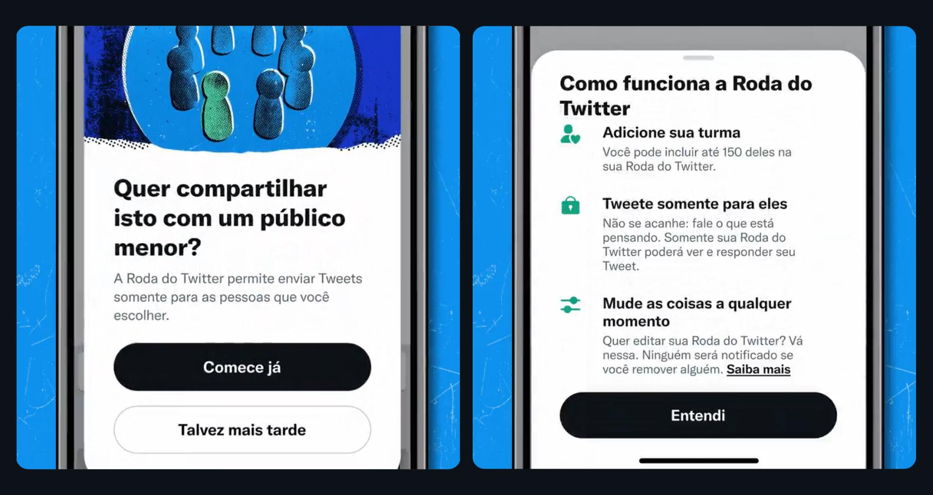 Banner de apresentação da Roda do Twitter, no Android. (Fonte: Twitter, Reprodução)