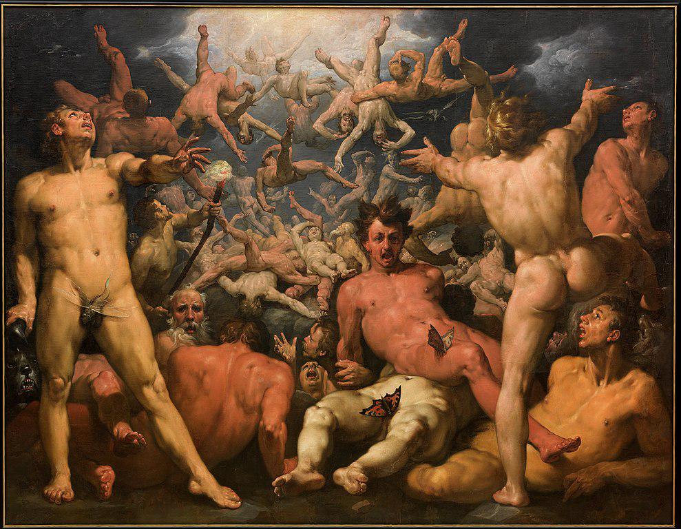 A Queda dos Titãs, 1588, de Cornelis Cornelisz van Haarlem. (Fonte: Wikimedia Commons)