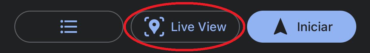 The option to enable Live View is under Google Maps