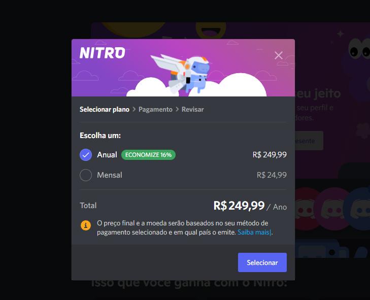 Insira os dados de pagamento e finaliza a compra