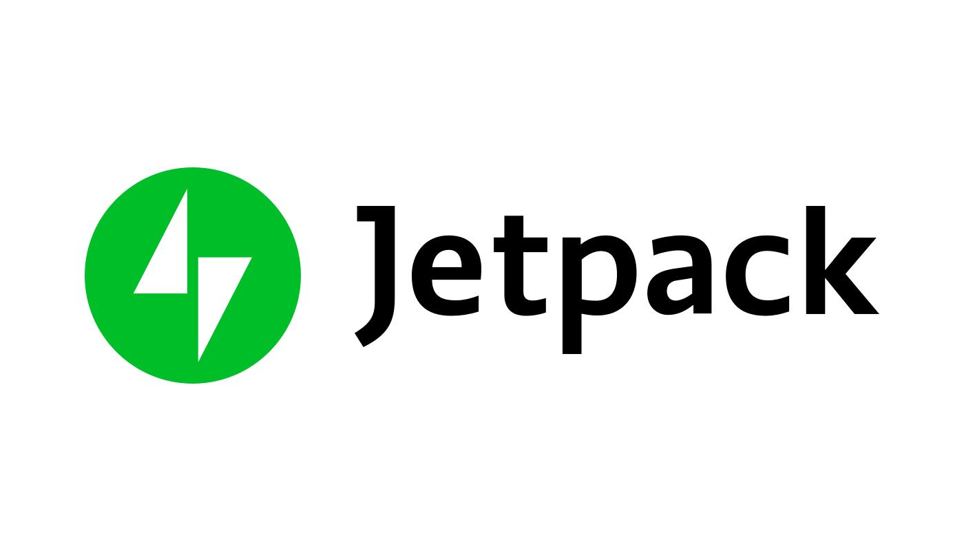 Logo do Jetpack.  (Mochila a jato)