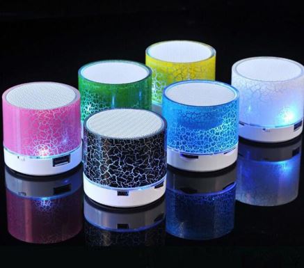Imagem: Mini Caixa de Som Bluetooth, com LED, A9