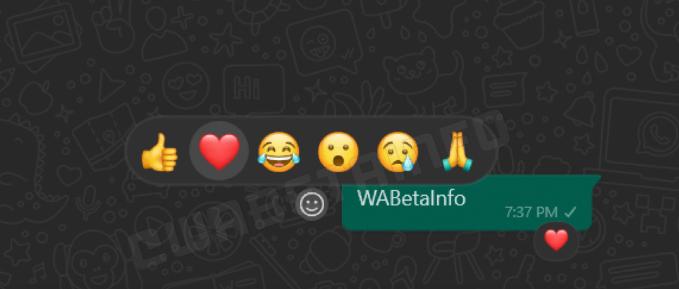 As reações com emojis no WhatsApp começaram a aparecer nos apps do Android e iOS em maio deste ano. (WABetaInfo)