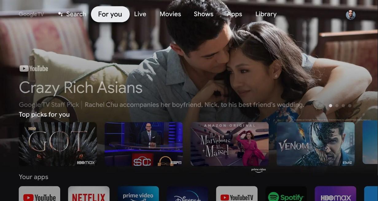 Agora é possível personalizar os conteúdos do Google TV em diferentes perfis.