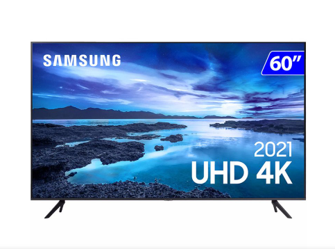 Image: Samsung Smart TV 60" UHD 4K 60AU7700 Crystal, UHD 4K