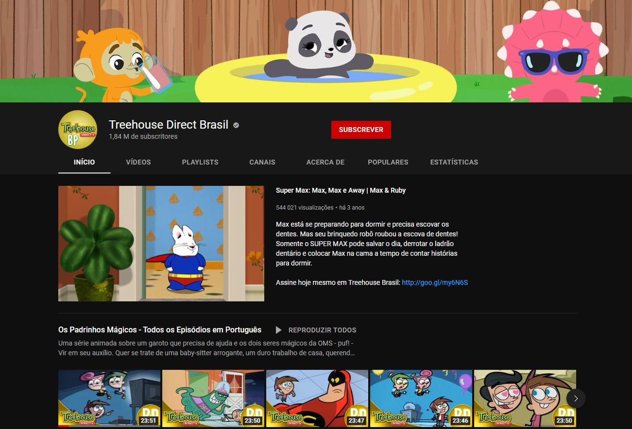 Canal Treehouse Direct Brasil tem desenhos famosos da TV