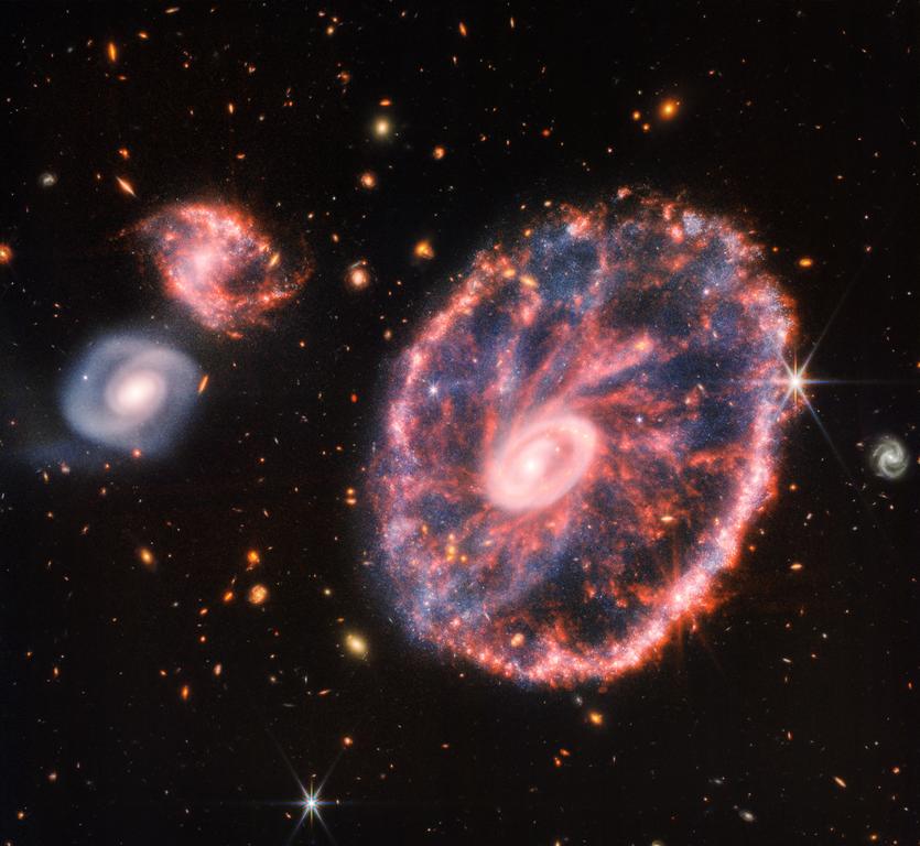 James Webb Telescope photographed the Cartwheel galaxy with NIRCam equipment (Source: NASA, ESA, CSA, STScI/reproduction)