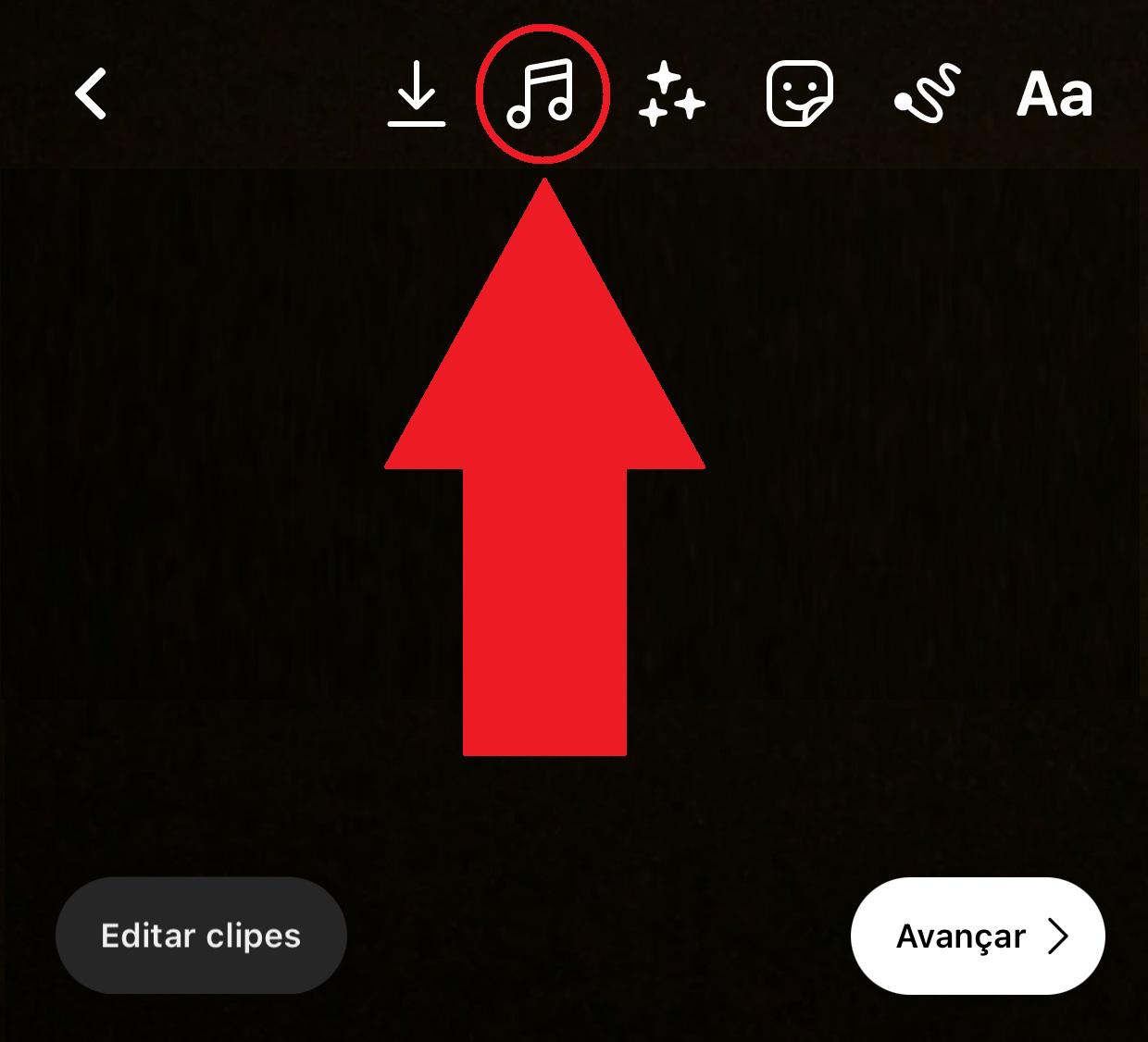 Tap the icon to add song to your video