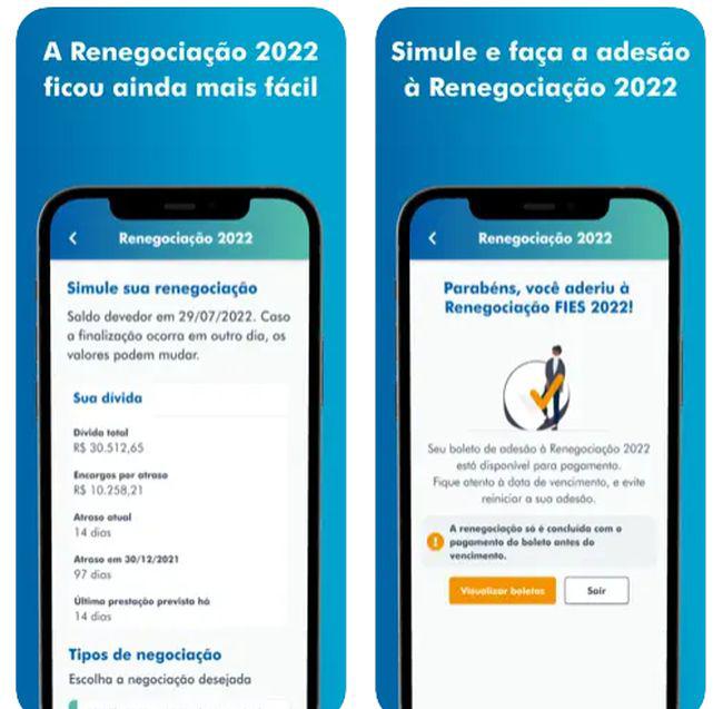 O novo aplicativo do FIES permite acessar todos os dados do contrato de financiamento.