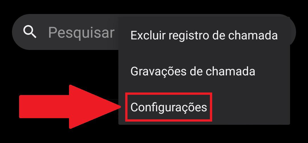 Na opção "Configurações" é possível bloquear números indesejados