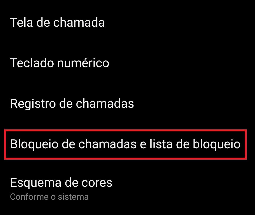 O nome da opção varia de acordo com o Android