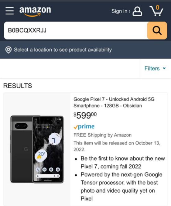 The Pixel 7 price appeared on Amazon ahead of the phone's launch.