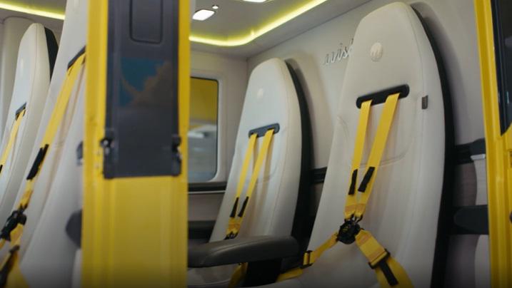 O interior da cabine da Geração 6.