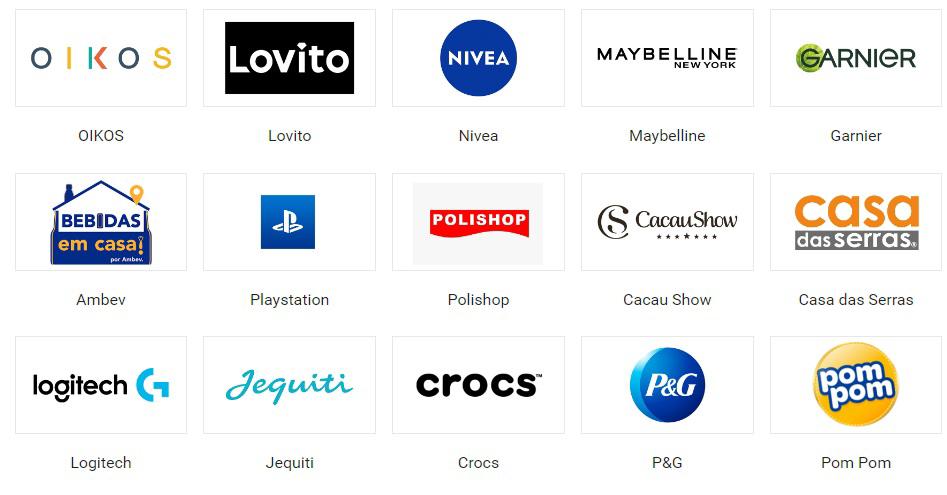 Here are some of the brands that make up the official Shopee.