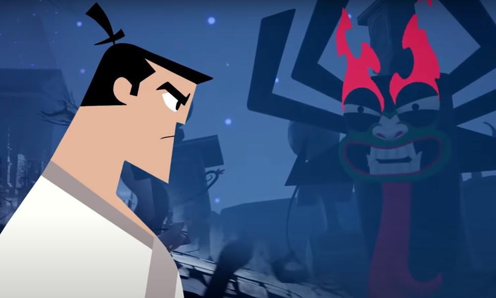 O samurai Jack precisa enfrentar o maligno Abu em um futuro distópico.