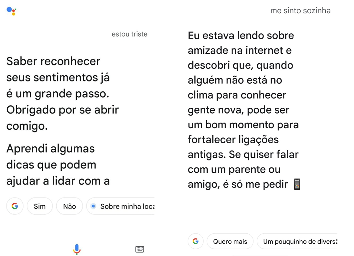 Google Assistente saúde mental