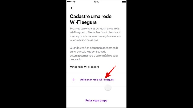Escolha da rede segura.