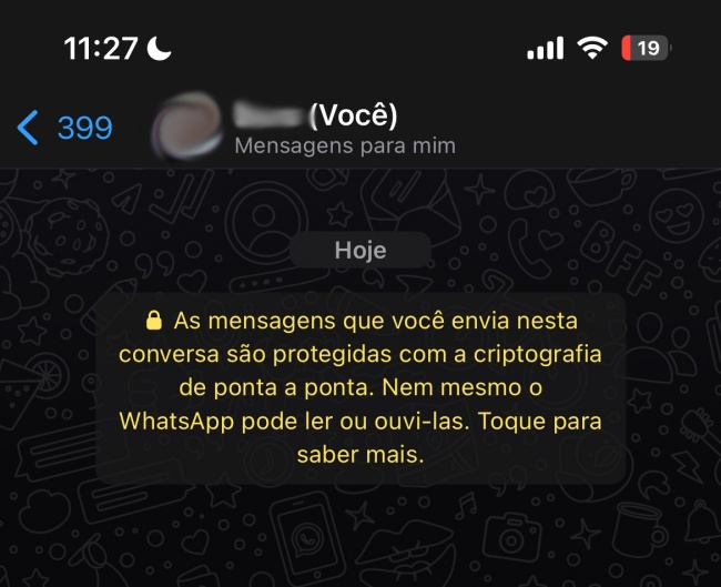 Além de criptografadas, as mensagens ficam acessíveis nos dispositivos conectados.