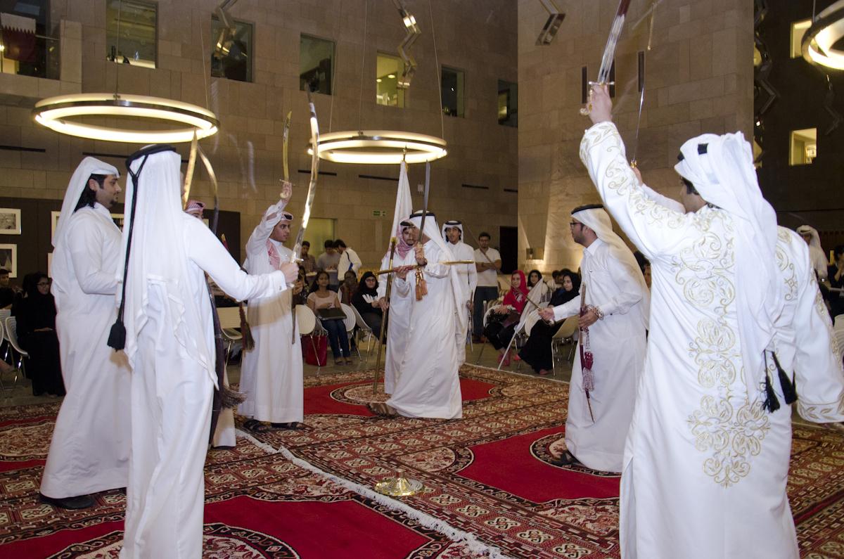 The Ardha, or "sword dance" is considered a demonstration of strength, courage and skill