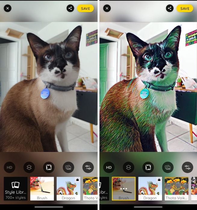 After registering with Prisma, the user will be able to select the photos on his mobile phone and apply filters.