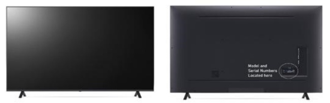 Localização dos números de série e do modelo das TVs LG chamadas para recall.