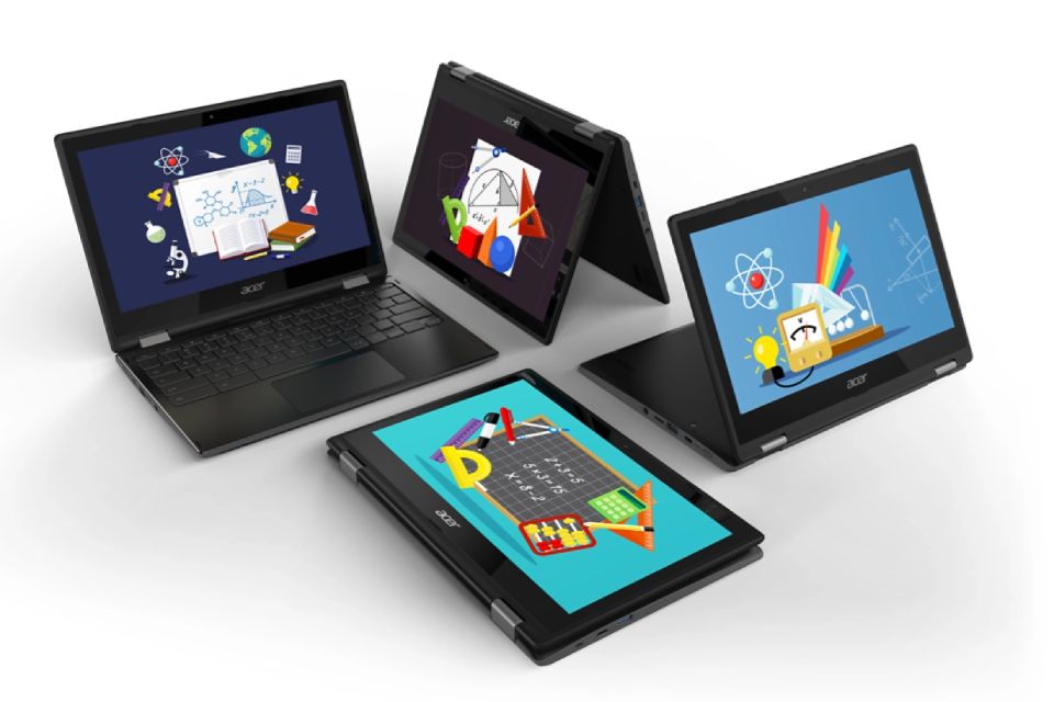 Allowing different uses, Chromebooks Spin has 360-degree hinges.