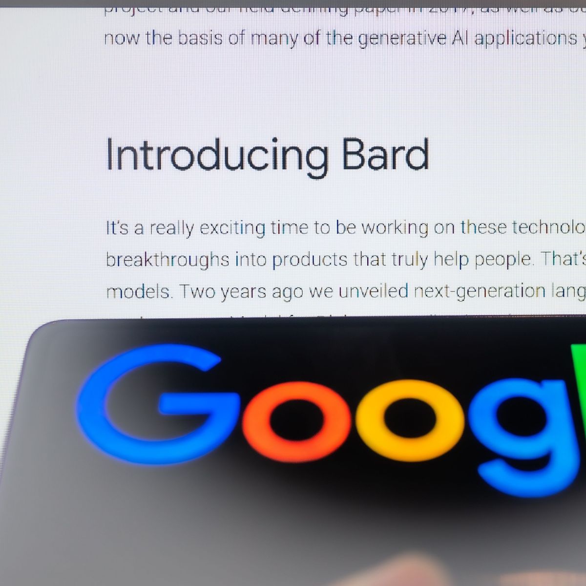 The rush to launch Bard AI caused Google's shares to plummet.