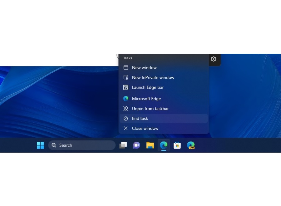 Quit programs directly from the taskbar.