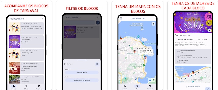 Carnival Blocks - SP and RJ 2023 is the ideal app for those who are going to revel in either city.