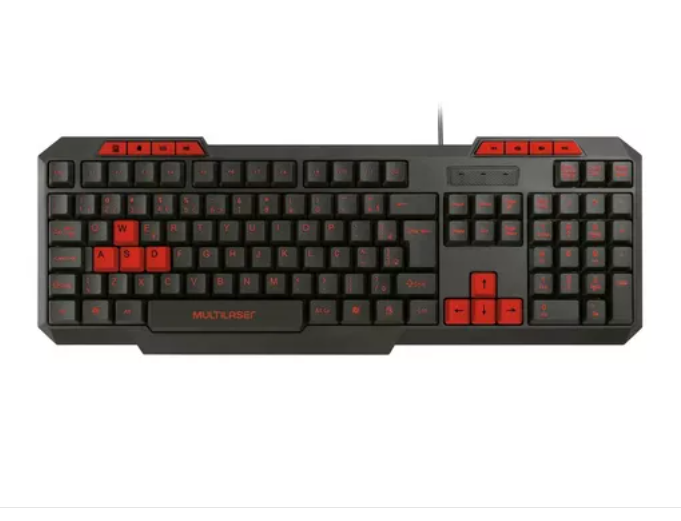 Imagem: Teclado Gamer Multilaser Multimidia Slim TC242