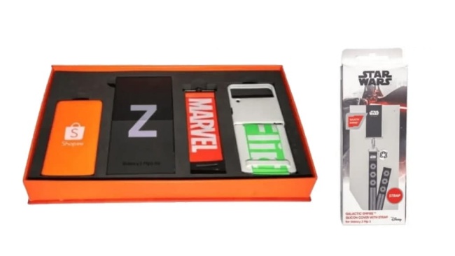 Customized versions of the Z Flip 3 with Marvel and Star Wars.