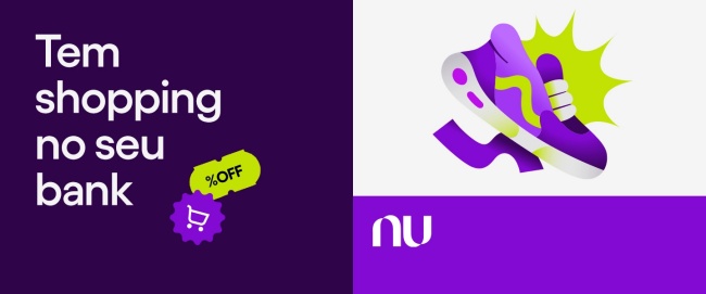 O dinheiro de volta e as demais ofertas estão disponíveis no Shopping do Nubank.