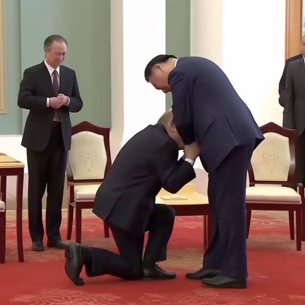 Putin bows to Xi Jinping