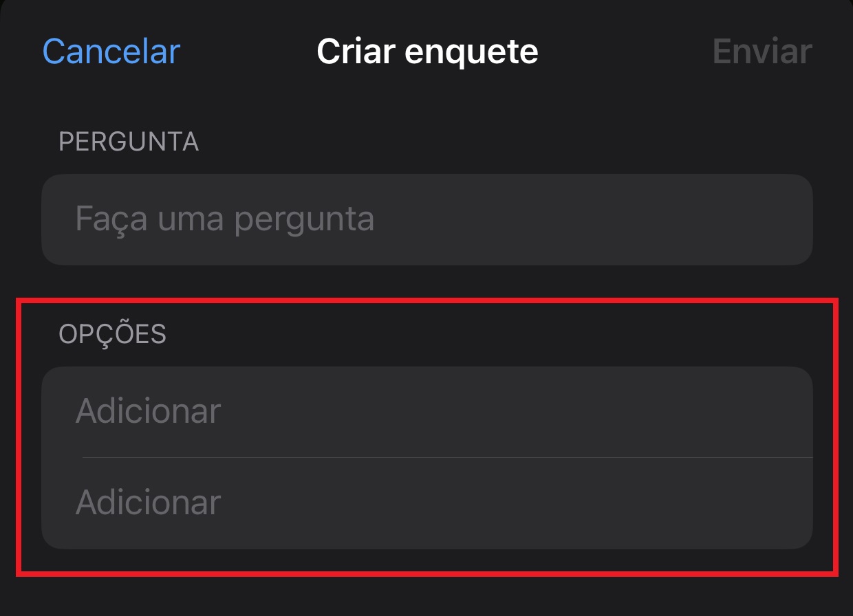Enter the response options for your survey