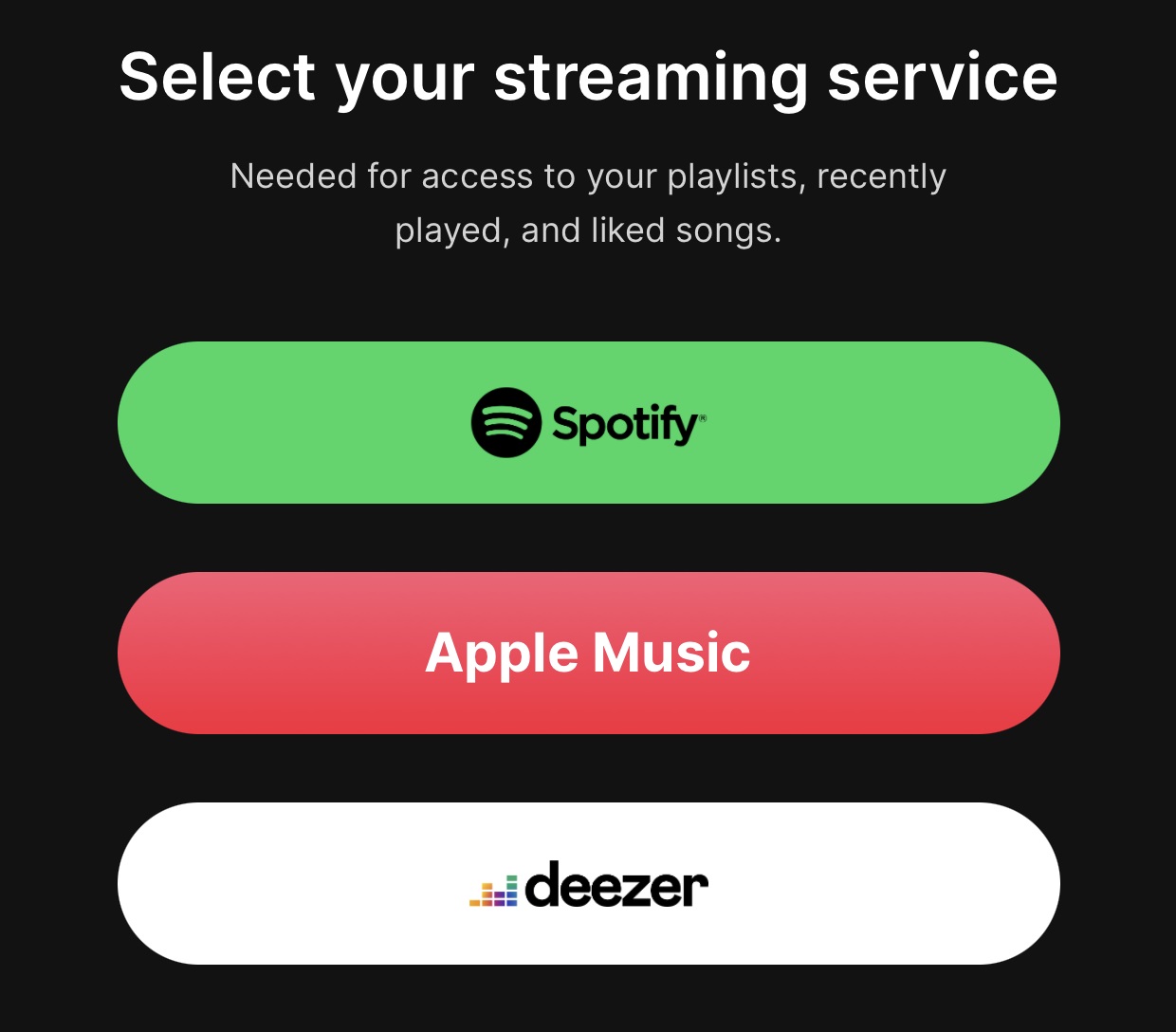 Supports Kiwi, Spotify, Apple Music and Deezer