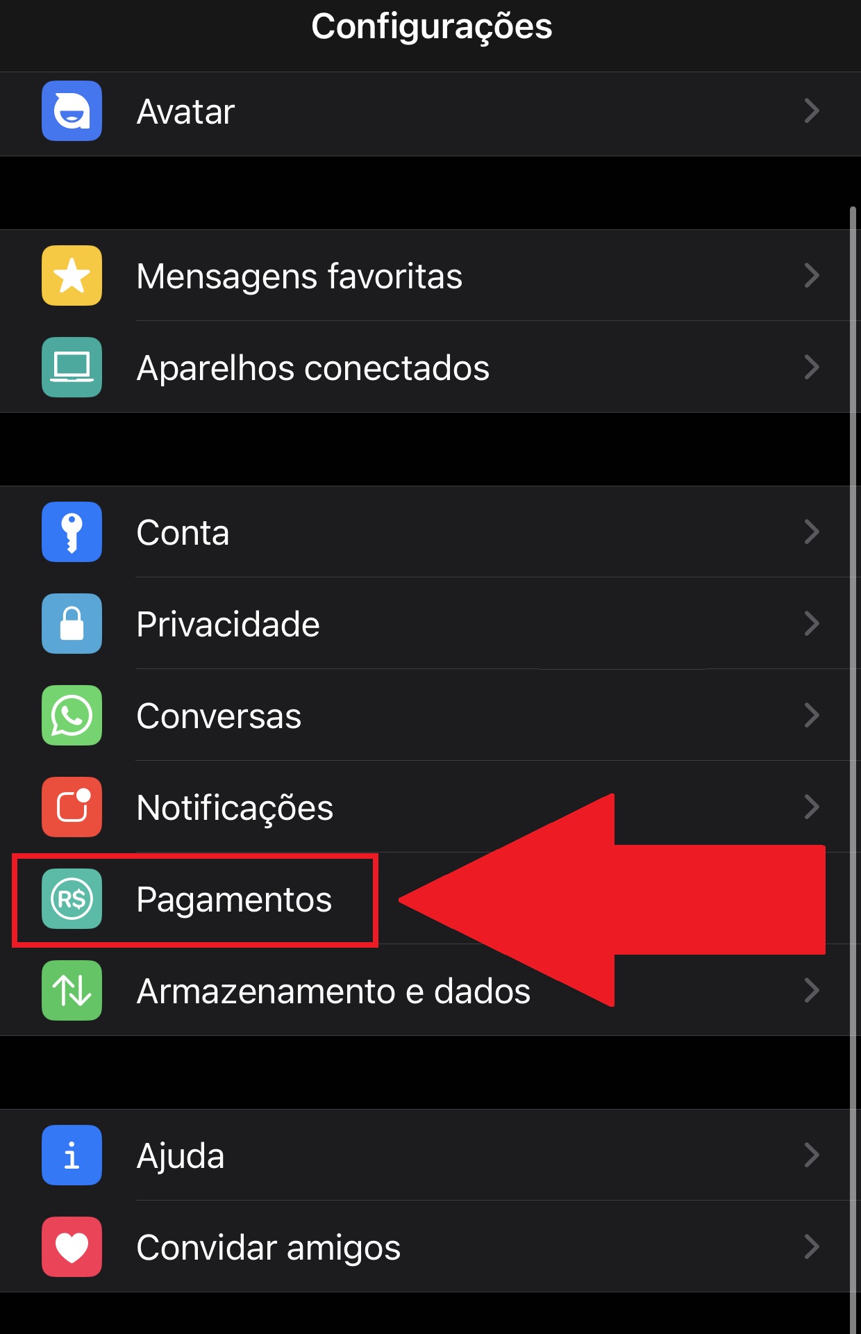 Click on "Payments"