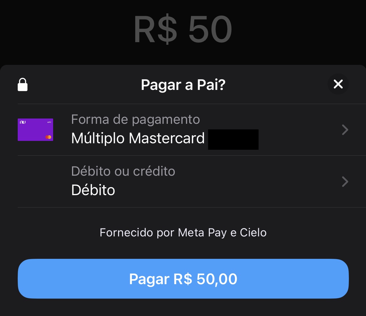 You can choose one of the methods registered in your account.