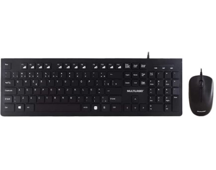 Image: Multi-Laser Wired Keyboard and Mouse Kit, TC240